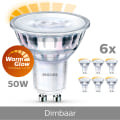 Miniatyrbild 2 av 5: 6-pack LED GU10 50W Dimbar WarmGlow