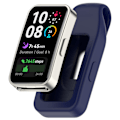 Miniatyrbild 4 av 6: Stålklämma för Huawei Band 10/9/8 - Silikon Blå