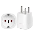 Miniatyrbillede 3 af 3: EU til Universal Rejseadapter, Kompakt Design Hvid