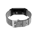 Miniatyrbild 2 av 3: Klockarmband i canvasnylon för Fitbit Charge 3 Grå
