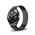Miniatyrbild 3 av 3: Svart klockarmband i rostfritt stål - 20 mm - För Huawei GT4/3/2