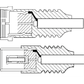 Miniatyrbild 4 av 4: SAT-/antenn-adapterkabel (<70 dB), dubbelskärmad