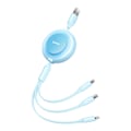 Miniatyrbild 6 av 7: Baseus Bright Mirror 2, USB 3-i-1-kabel för micro USB / USB-C / Lightning 3.5A 1.1m (himmelsblå)