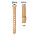Miniatyrbillede 3 af 3: Rem i ægte læder til Fitbit Versa 3/4/Sense - Khaki