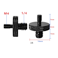 Miniatyrbild 1 av 3: Stativgängadapter 1/4" till M10 - 5-pack M4