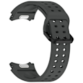 Pikkukuva 3 / 4: Kaksoislukollinen silikoniranneke Samsung Galaxy Watch 7-4:lle Tummanharmaa