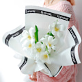 Miniatyrbillede 4 af 6: Elegant vandtæt blomsterindpakningspapir - 20 ark Du er min kærlighed Guld