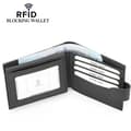 Snygg RFID-skyddande plånbok med spänne i äkta läder