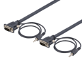 Monitor cable HD15 ma-ma, 1m, 1920x1200 60Hz, 3.5mm audio