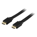 Miniatyrbild 3 av 3: Flat HDMI cable, HDMI High Speed with Ethernet, 0.5m, black