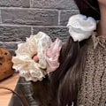 Pikkukuva 5 / 5: Lace Trim Scrunchie Vaaleanpunainen