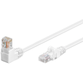 Miniatyrbild 1 av 5: Patchkabel CAT 5e, 1x 90° vinklad, U/UTP, vit, 0,5 m