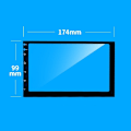 Miniatyrbillede 4 af 4: Hærdet glas Car Navigation Screen Protector med Carbon Fiber Black Border S