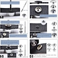 Miniatyrbild 5 av 6: 15 mm Snäpplåssats - Verktygssats med Snäppknappar Silver