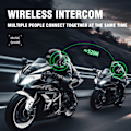 Miniatyrbillede 4 af 9: Bluetooth-headset til motorcykelhjelm - Sort C6 blød mikrofon
