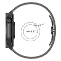 Miniatyrbillede 5 af 8: Tekstureret stålrem til Garmin Forerunner 165/165 Music/168/168 Music/D2 Air X10/Bounce/vivoactive 5/Active 5/VivoMove T Sort 22 mm
