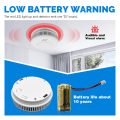 Miniatyrbillede 7 af 9: Brandalarm med LED-indikator og batteri med 10 års levetid Hvid