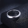 Miniatyrbillede 5 af 5: Simple Design Ring Rustfrit Stål Sølv S