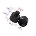 Miniatyrbild 2 av 2: Adapter för stativhuvud 3/8 tum invändig gänga till 5/8 tum utvändig gänga (svart) 5-pack 3/8-16