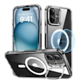 Miniatyrbild 1 av 2: ESR Classic Hybrid (HaloLock) fodral med stativ för iPhone 16 Plus (transparent)
