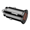 Miniatyrbild 7 av 11: Baseus Circular 2xUSB QC3.0 5A 30W billaddare (svart)