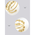 Miniatyrbild 2 av 5: Justerbara anti-stressringar med roterbara pärlor guld/silver 2-pack Flerfärgad 1 S