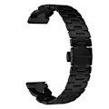 Pikkukuva 1 / 7: Tyylikäs ruostumattomasta teräksestä valmistettu ranneke Fitbit Versa/Lite/Versa 2 -kelloon Musta