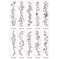 Miniatyrbild 1 av 5: Wildflower Temporary Tattoos - 10 Sheets Set