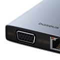 Miniatyrbillede 5 af 10: Hub 13in1 Baseus PortalJoy USB-C til HDMI+DP+VGA+C+USB+PD+RJ45+SD/TF+3,5 mm (grå)