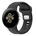 Miniatyrbillede 2 af 3: 45 mm silikone sportsrem til Google Pixel Watch 3 Sort