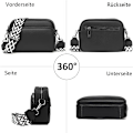 Miniatyrbild 5 av 5: INF Crossbody-väska Axelremsväska PU-läder Svart