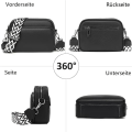 Miniatyrbillede 5 af 5: INF Crossbody taske skulderrem taske PU læder Sort