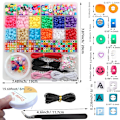 Miniatyrbillede 2 af 5: DIY Lerperlesæt, Sæt med Perler med Store Huller