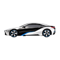 Pikkukuva 5 / 6: RASTAR R/C 1:24 BMW I8 kauko-ohjattu RC-auto (valkoinen)