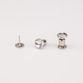 Miniatyrbillede 2 af 4: Usynlige Tryklåse, Flad Bagside Rhinestone Runde Knapper (10 stk.) Hvid