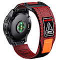Miniatyrbillede 4 af 5: Quick Release 26mm Vævet Nylonrem til Garmin-ure Rød
