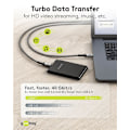 Miniatyrbillede 7 af 11: USB-C™-kabel med tekstilkappe, USB4™, 240 W, 40 Gbit/s, Power Delivery, 1,5 m