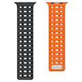 Miniatyrbillede 2 af 7: Urrem til Apple Watch Series 1-9, 42/44/45 mm Sort+orange