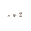 Miniatyrbillede 1 af 3: Usynlige Tryklåse, Flad Bagside Rhinestone Runde Knapper (10 stk.) Gennemsigtig
