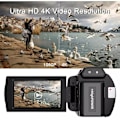 Miniatyrbillede 7 af 8: INF Videokamera 4K UHD / 48MP / 16x zoom vidvinkel / 32GB kort / mikrofon