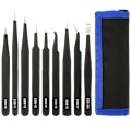 Miniatyrbild 2 av 2: Tweezer kit, 9 pieces, ESD, black