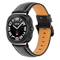 Miniatyrbild 1 av 3: Armband i äkta läder för Samsung Watch 7 Ultra (47 mm) - Svart
