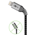Miniatyrbild 4 av 6: Lightning-USB-C™ textilkabel med metallkontakter, 0,5 m