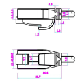 Miniatyrbild 3 av 4: CAT 6 smal patchkabel, U/UTP, vit