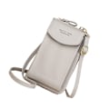 Pikkukuva 2 / 3: PU-nahkainen puhelinlaukku - tyylikäs ja tilava crossbody-lompakko Harmaa