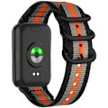 Miniatyrbillede 1 af 4: Xiaomi Mi Band 8 Pro Nylon urrem Sort+orange