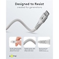 Miniatyrbild 5 av 11: USB-C™ supersoft textilkabel med metallkontakter, 2 m, vit