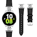 Miniatyrbild 1 av 7: Klockarmband i äkta läder för Samsung Watch 4/5/6/7 - 20MM Svart