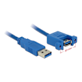 Pikkukuva 1 / 2: Cable USB 3.0 Type-A male>USB 3.0 Type-A fe panel-mount 1m