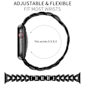 Miniatyrbillede 2 af 6: Urrem til Apple Watch 10/Ultra 2, 38/40/41 mm - Tyndt flettet rustfrit stål Sort